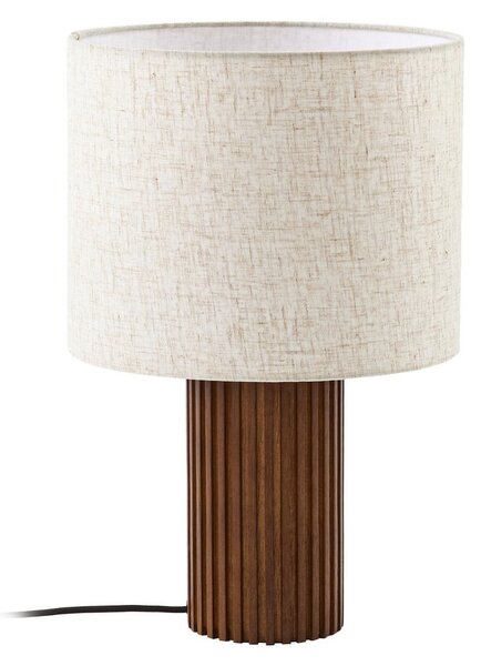 Lampade da tavolo Lindby, Kimiko, Legno, Soggiorno, Tessuto / Tessile, Scandinavo