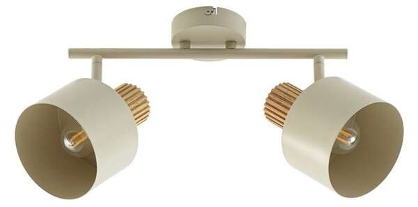 Plafoniera Lindby, Lenja, dimmerabile, Beige, Soggiorno, Metallo, Moderno