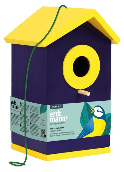 Scatola nido colorata di Erdtmann blu