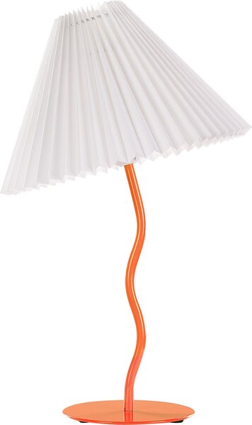 BELIANI Lampada da tavolo base in metallo arancione paralume sintetico ripiegato design moderno minimalista soggiorno camera da letto