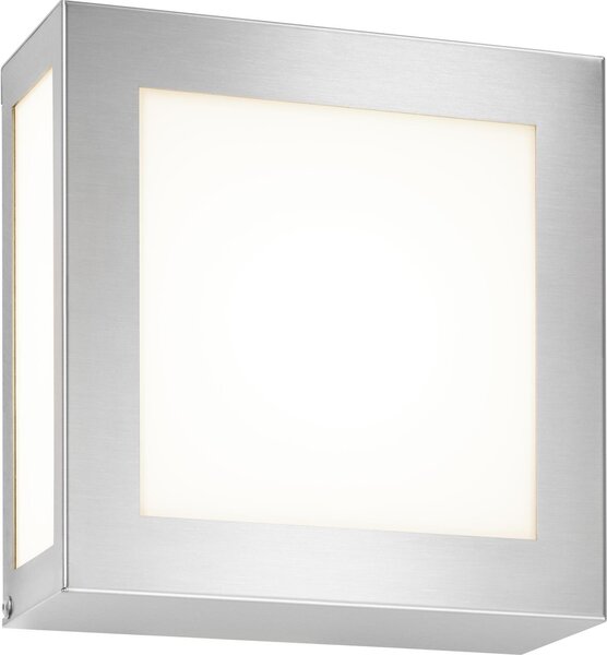 CMD 17/BM Applique quadrata in acciaio inox IP44 E27 con rilevatore di movimento