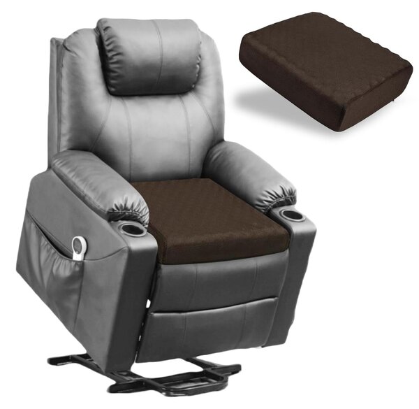 Sedia elevatrice imbottita in memory foam con rivestimento lavabile
