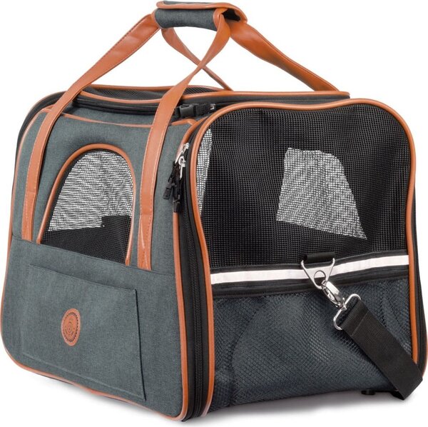 HUND IST KÖNIG borsa per cani e gatti fino a 8 kg - robusta e stabile nelle dimensioni, pieghevole e salvaspazio - borsa per cani di alta qualità, borsa per il trasporto