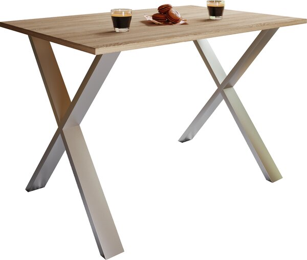 VCM my home 916812 VCM my home Xona X-Fuß 50 cm tief Esstisch eiche rechteckig