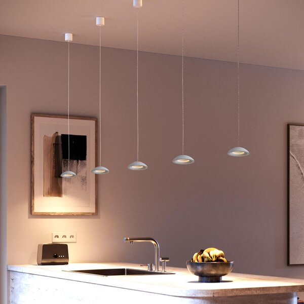 S.luce Santa Air, lampada a sospensione LED, diametro 11 cm, dimmerabile, lampada a sospensione, forma rotonda, colore nero