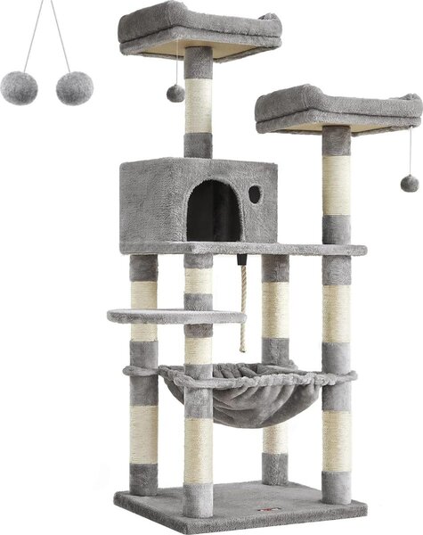 Artenat Albero per gatti Micka, 143 cm, grigio
