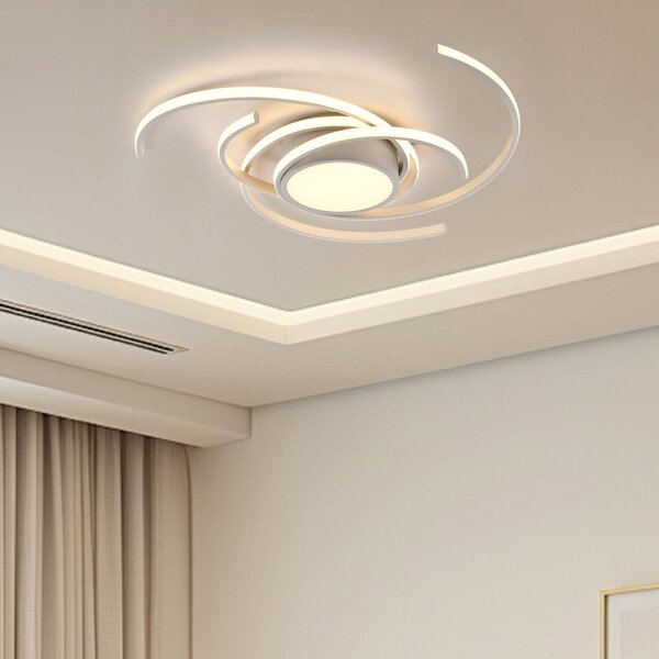 LQWELL Lampada da soffitto a LED, 40W 3000K, lampada moderna per cucina e camera da letto in alluminio, ideale per soggiorno, camera da letto e ufficio, 750*750*100 mm
