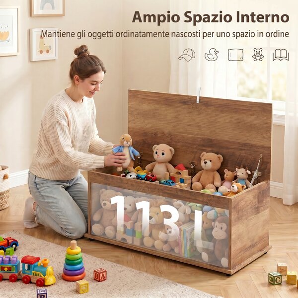 HOMCOM Panca Contenitore Multiuso Legno per Camera Ingresso Bianco 100x40x40cm | Aosom Italy
