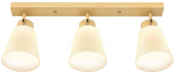 HOMCOM Lampada da soffitto a LED da 40 W a 3 luci con 3 attacchi E27