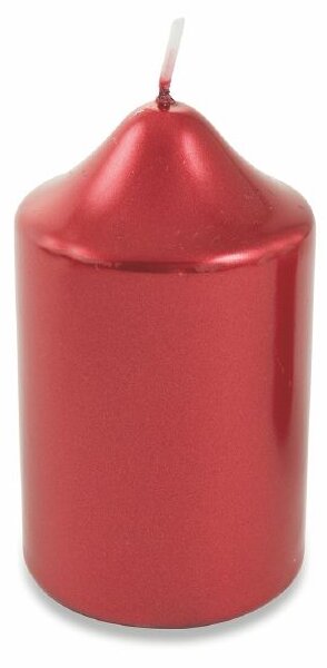 Candela cilindrica in cera colorata per decorazioni e centrotavola 6x10 cm - Red