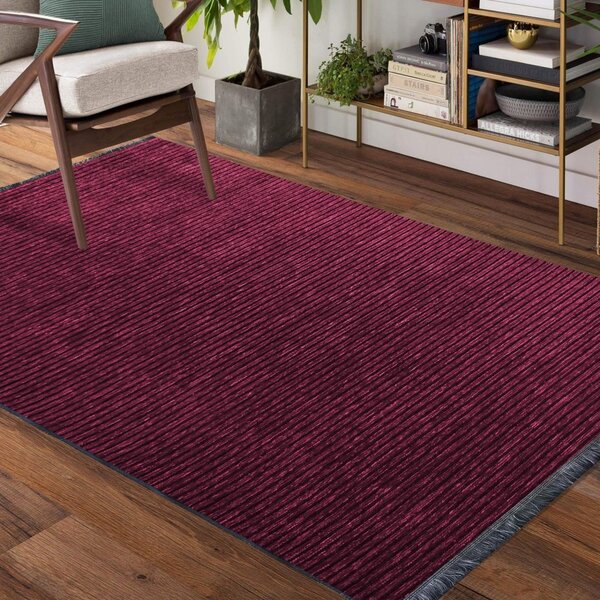 Elegante tappeto antiscivolo colore bordeaux Larghezza: 200 cm | Lunghezza: 290 cm