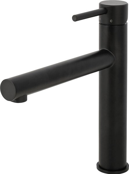 Rubinetto da cucina Solido CA1116BK ECO bocca lunga - resistente alla pressione, nero opaco