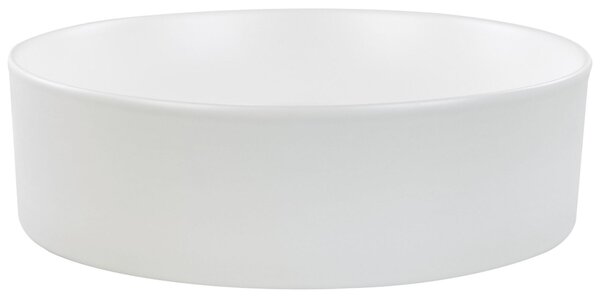 BELIANI Lavabo da appoggio in Vetroceramica bianca rotondo ⌀ 40 cm bagno moderno