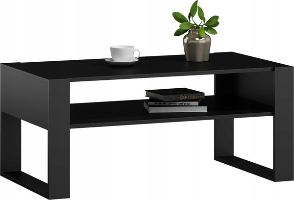 Tavolino retrò loft nero KAJA 100 cm