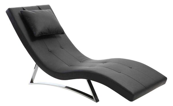 Chaise longue design nero MONACO