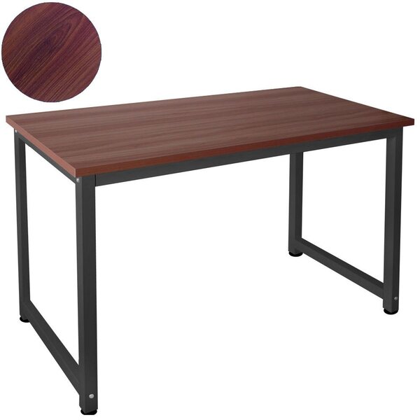 Tavolo da computer PC Scrivania da ufficio 120 x 60 cm Selezione Kingpower, colore: nero / teak