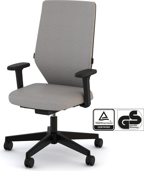Sedia da ufficio ASSMANN Streamo con schienale imbottito beige