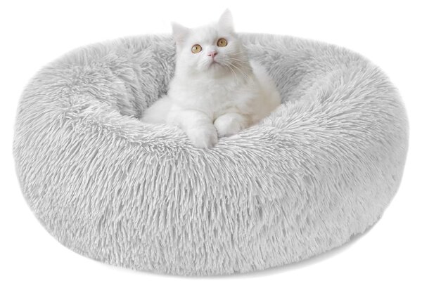 Cuccia rotonda e morbida per cani e gatti, con funzione antistress