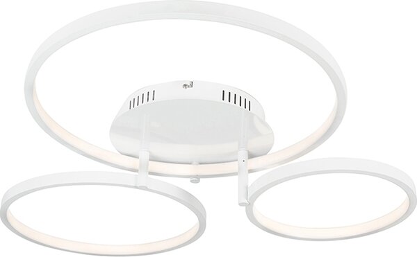Lampada da soffitto moderna bianca con LED e dimmer Rondas
