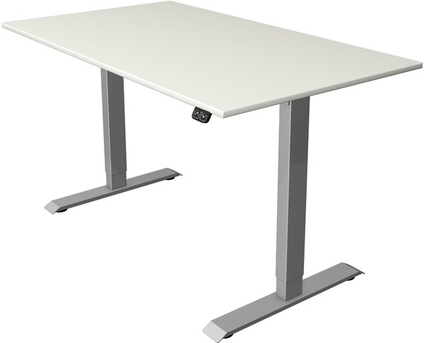 Tavolo da seduta/in piedi Move 1 regolabile elettricamente in altezza fino a 123 cm LxP 140x80 cm bianco/argento