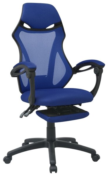 Sedia Da Ufficio Ergonomica Vinsetto - Schienale In Rete Traspirante, Altezza Regolabile, 5 Ruote, Colore Azzurro