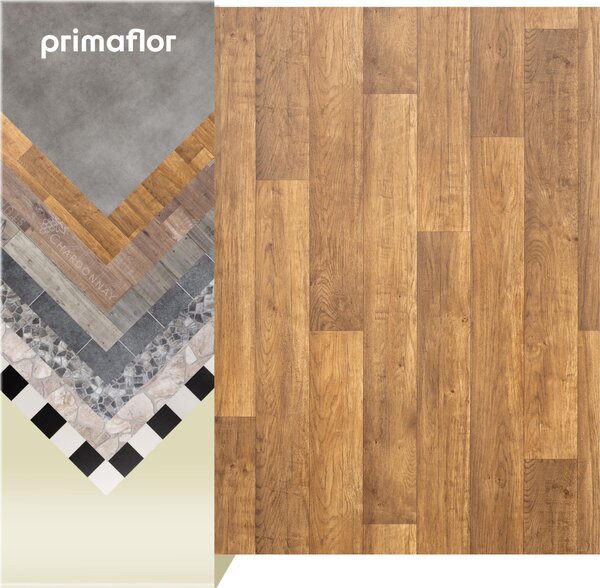 Primaflor PVC TRONTO - Rovere Modena - 2,00m x 4,50m - al metro - Pavimento vinilico effetto legno, listoni per cucina, soggiorno e bagno, pavimento di alta qualità, superficie antiscivolo