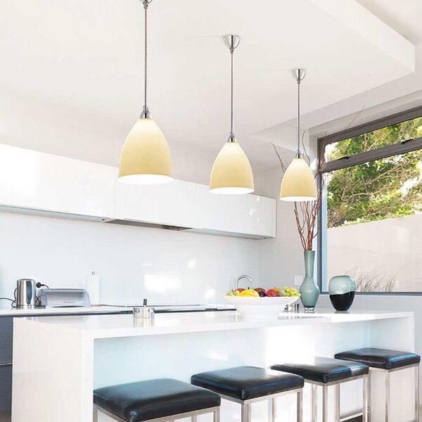 Fabas Luce lampada a sospensione moderna Provenza Ø 20cm ambra Ø 27cm rotonda