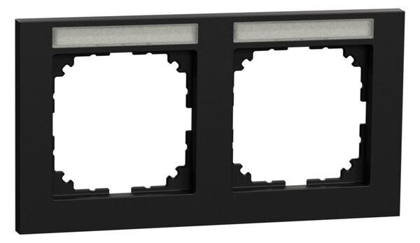 Cornice doppia nera opaca per targhette - Cornice doppia nera MEG4021-3603