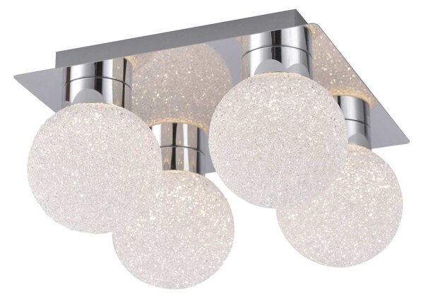 Plafoniera a globo cromato RGB LED con telecomando