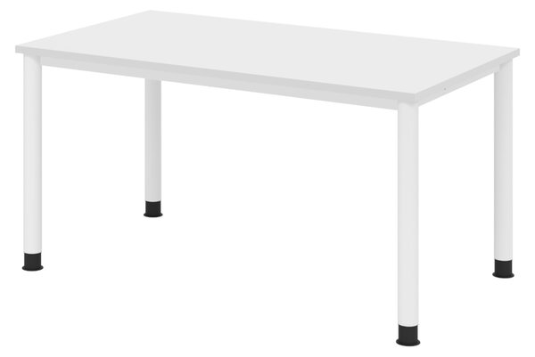 Scrivania bümö Serie H - Finitura: bianco, Struttura: bianco, Dimensioni: 140 x 80 cm