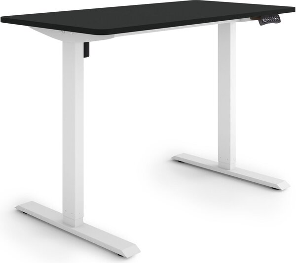ESMART Germany ETX-121WB 120 x 60 cm Nero Scrivania ergonomica sit-stand Regolabile elettricamente in altezza in modo continuo da 73,5 a 123,5 cm 3x memoria Promemoria attività Soft-Start/Stop Montaggio rapido