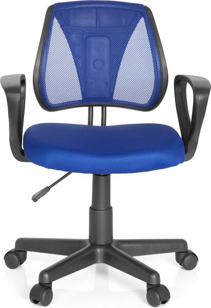 Hjh OFFICE sedia girevole per bambini KIDDY CD sedia da scrivania per bambini regolabile in altezza con braccioli tessuto / rete