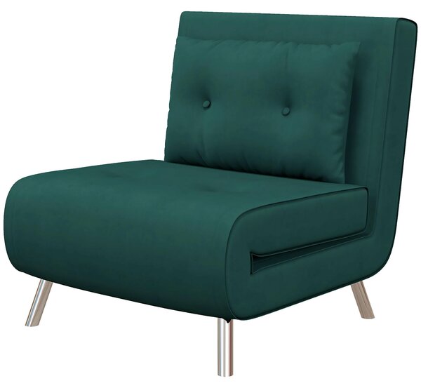 HOMCOM Divano letto Poltrona pieghevole con funzione letto Divano singolo con cuscini Look velluto