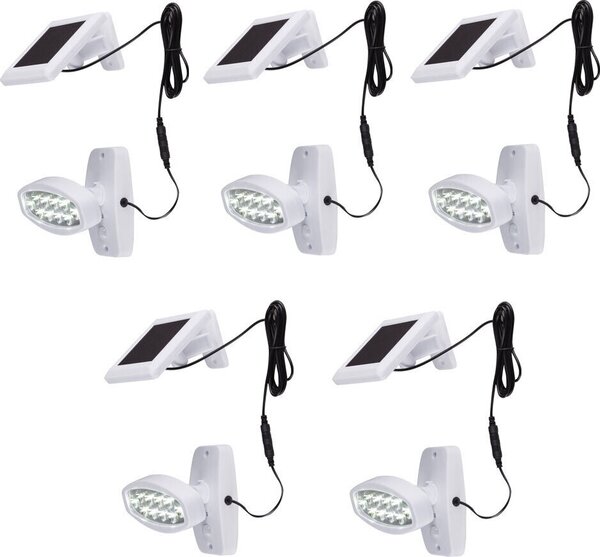 Pratico set di 5 luci da parete a LED con rilevatore di movimento