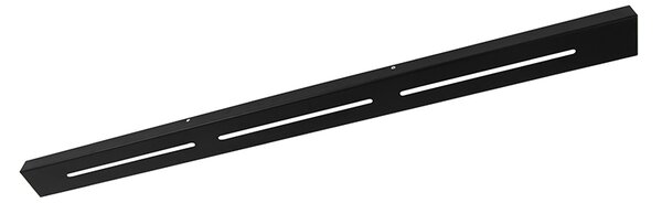 QAZQA - Piastra da soffitto moderna nera 120 cm per 2, 3 o 5 lampade a sospensione I Lampada a sospensione I Lampade a sospensione - Acciaio allungato - Adatto ai LED