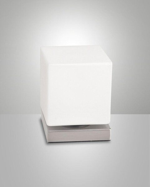 Brenta Da Tavolo Nichel Satinato Fabas Collezione BRENTA Lampada Led 1 Luce