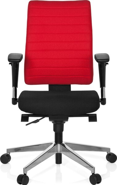 Sedia da ufficio, girevole, PRO-TEC 350 nero / rosso
