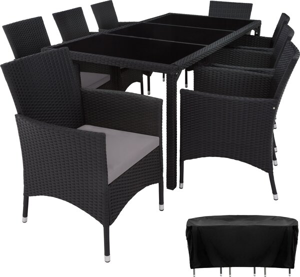Tectake® Almansa gruppo di sedute in rattan per 8 persone