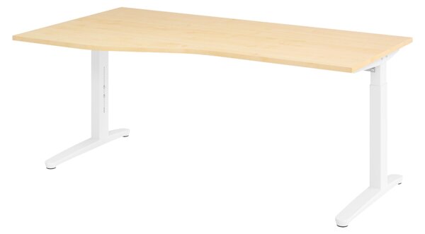 Scrivania bümö serie XB - Decorazione: acero, dimensioni: 180 x 100 cm, struttura: bianco