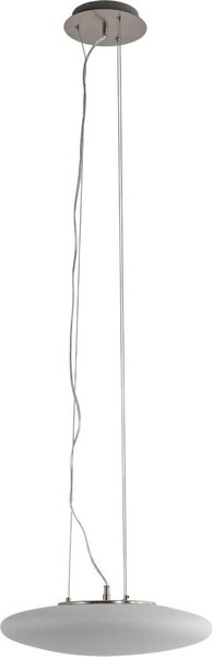Lindby LED a sospensione Gunda, bianco, vetro, Ø 47 cm, dimmerabile