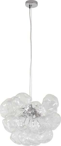 Lampada a sospensione Lucande Diborah, trasparente, Ø 43 cm, vetro, G9