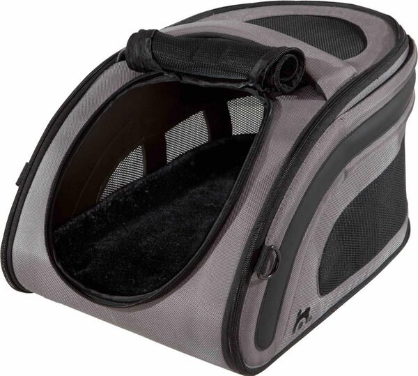 Maelson Snuggle Kennel 52, gabbia da trasporto pieghevole per cani e gatti - antracite
