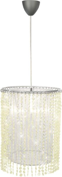 Lampada a sospensione, pendente in cristallo, tessuto, P 22,5 cm