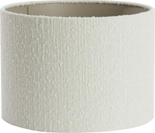 Paralume cilindrico in bouclé bianco per lampada da tavolo, lampada da terra, lampada a sospensione 20-20-15