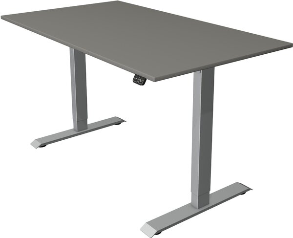 Tavolo seduta/in piedi Move 1 regolabile elettricamente in altezza fino a 123 cm LxP 140x80 cm grafite/argento