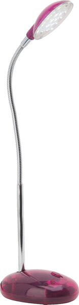 Lampada da tavolo a LED, regolabile, altezza 32 cm, 2W, 140 lm, rosa