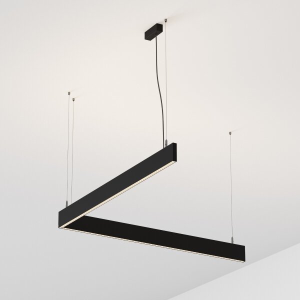 Ideal Lux - Lampadario LED a cavo STEEL LED/29W/230V 4000K CRI 90 120 cm nero
