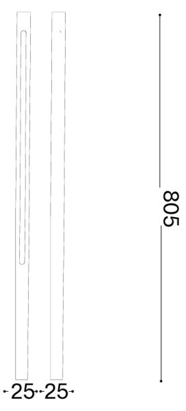 Ideal Lux - Lampada da esterno LED JEDI LED/12W/230V 80 cm CRI 90 IP65 marrone