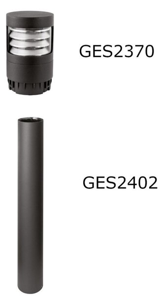 Lampioncino moderno gea led ges2370+ges2402 led ip65 alluminio metacrilato - Gea Led
