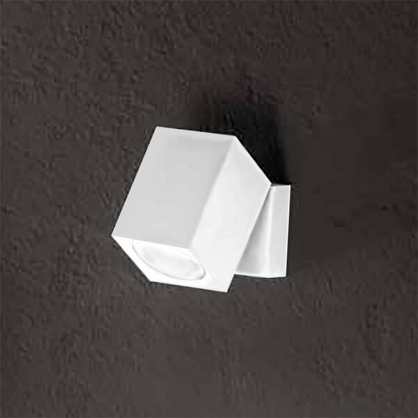 Spot orientabile quadrato perenz pin 8490b 8294b gu10 led bianco opaco - Perenz